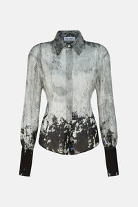 Lily shirt - Light grey/black