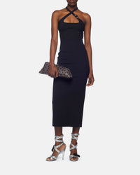 Robe midi en jersey - Black