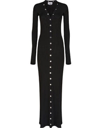 Cardigan long extensible boutonné - Black