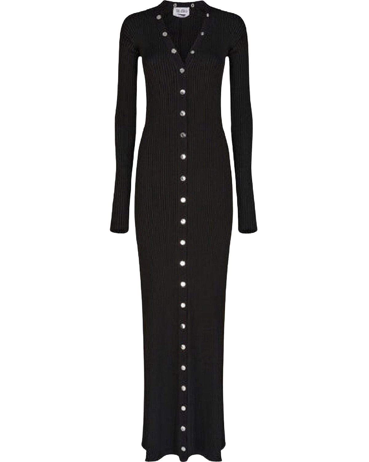 Cardigan long extensible boutonné - Black