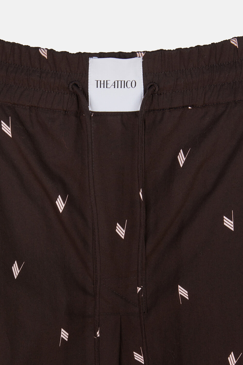 Pantalon long en popeline imprimée - Chocolate & Soft Pink