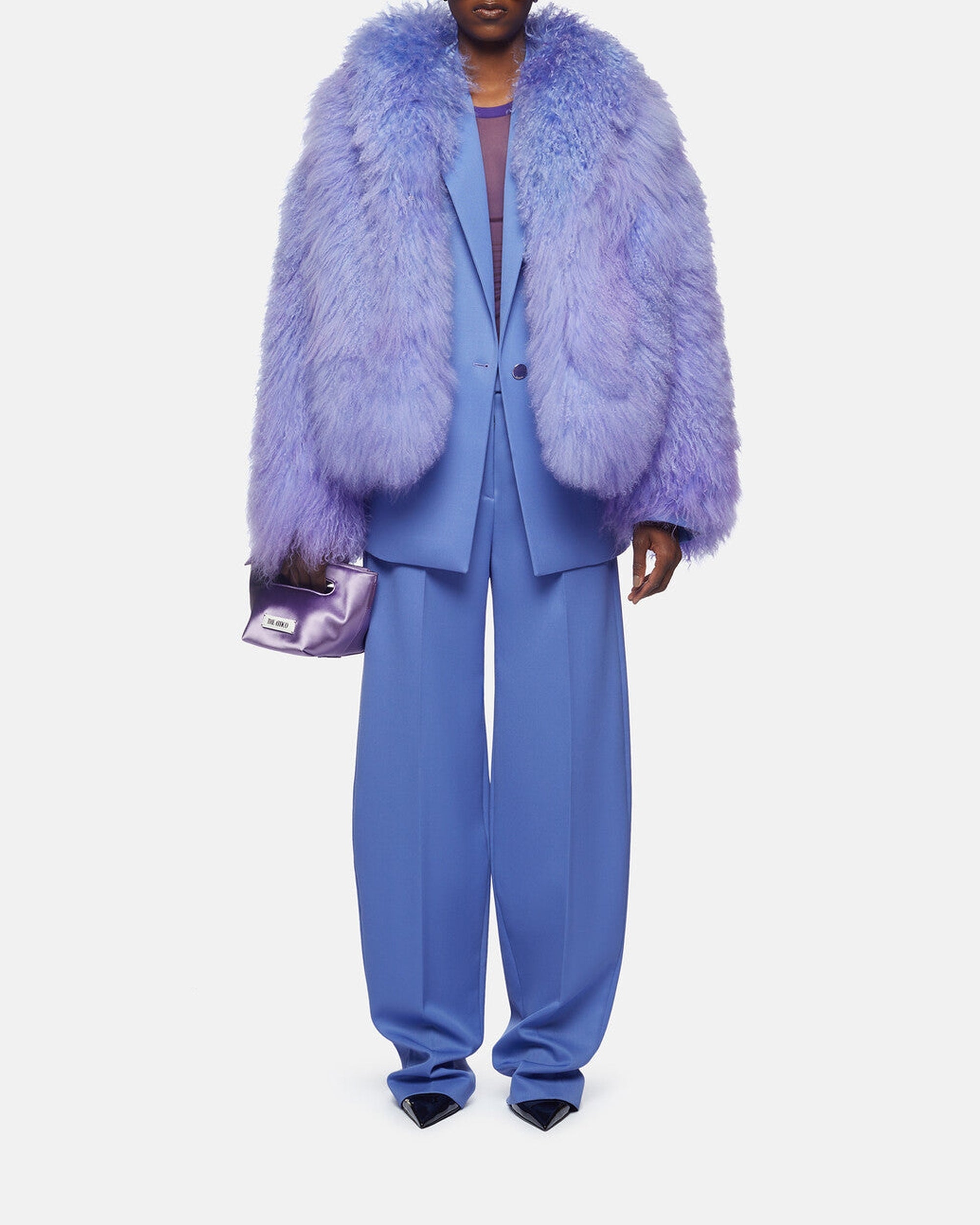 Pantalon long Jagger en laine - Violet