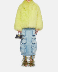 Jupe midi à poches en denim - Sky Blue