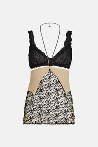 Top - Champagne/black