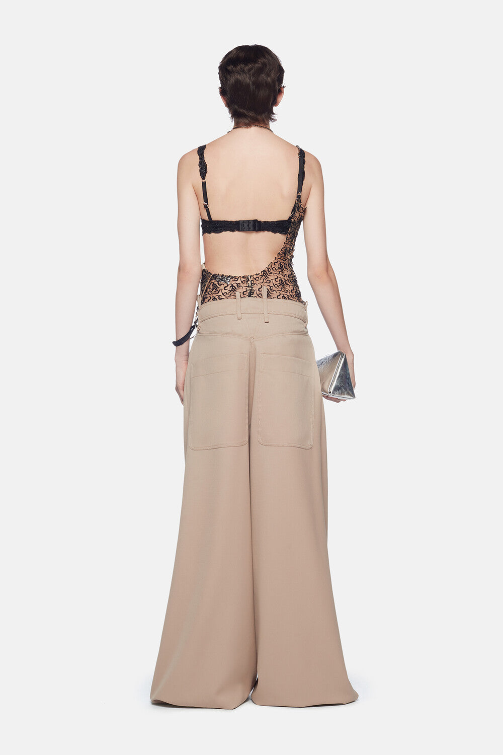 Top - Champagne/black