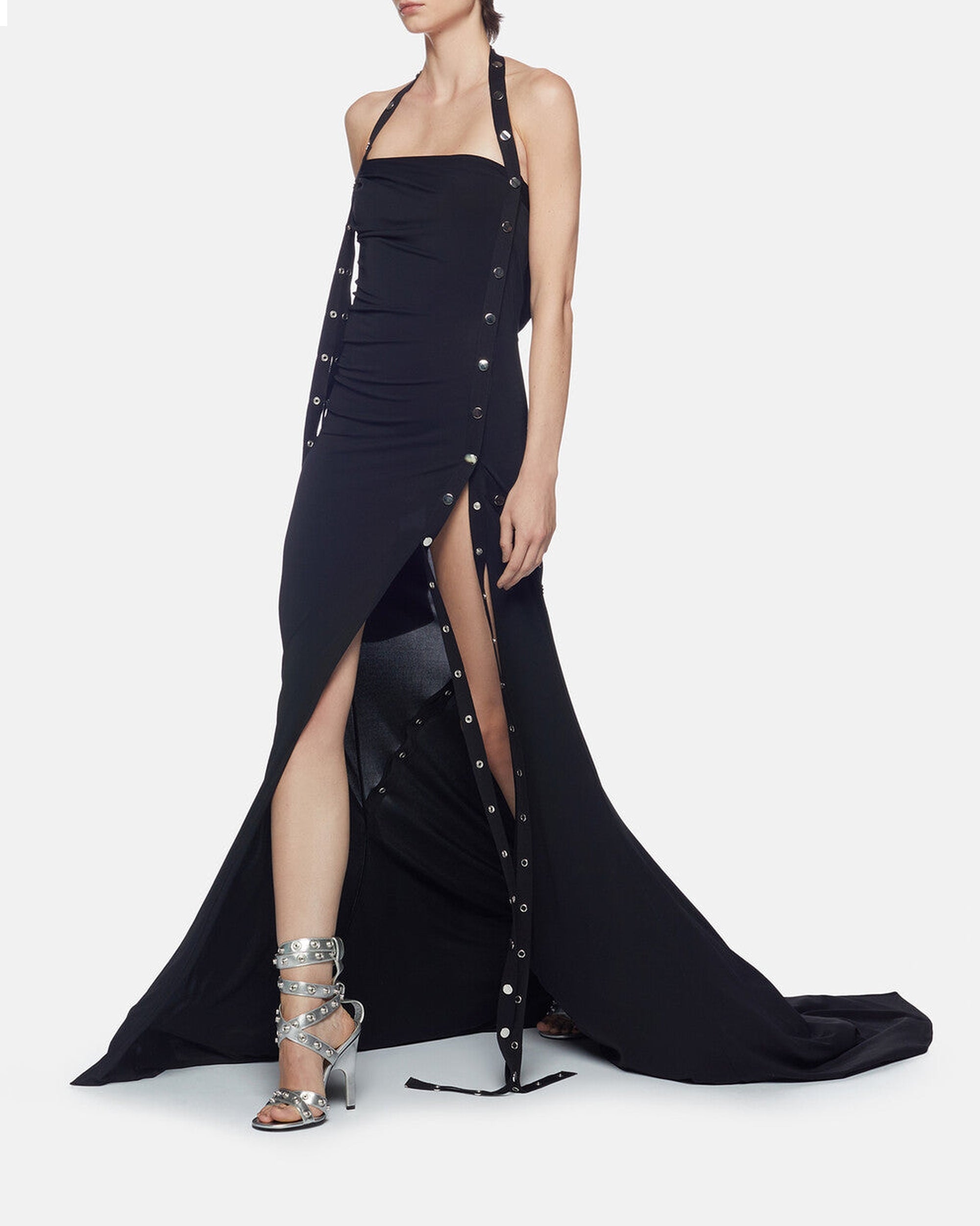 Robe longue en jersey extensible - Black