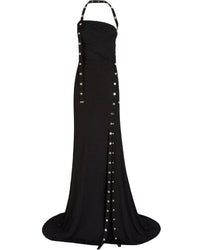 Robe longue en jersey extensible - Black