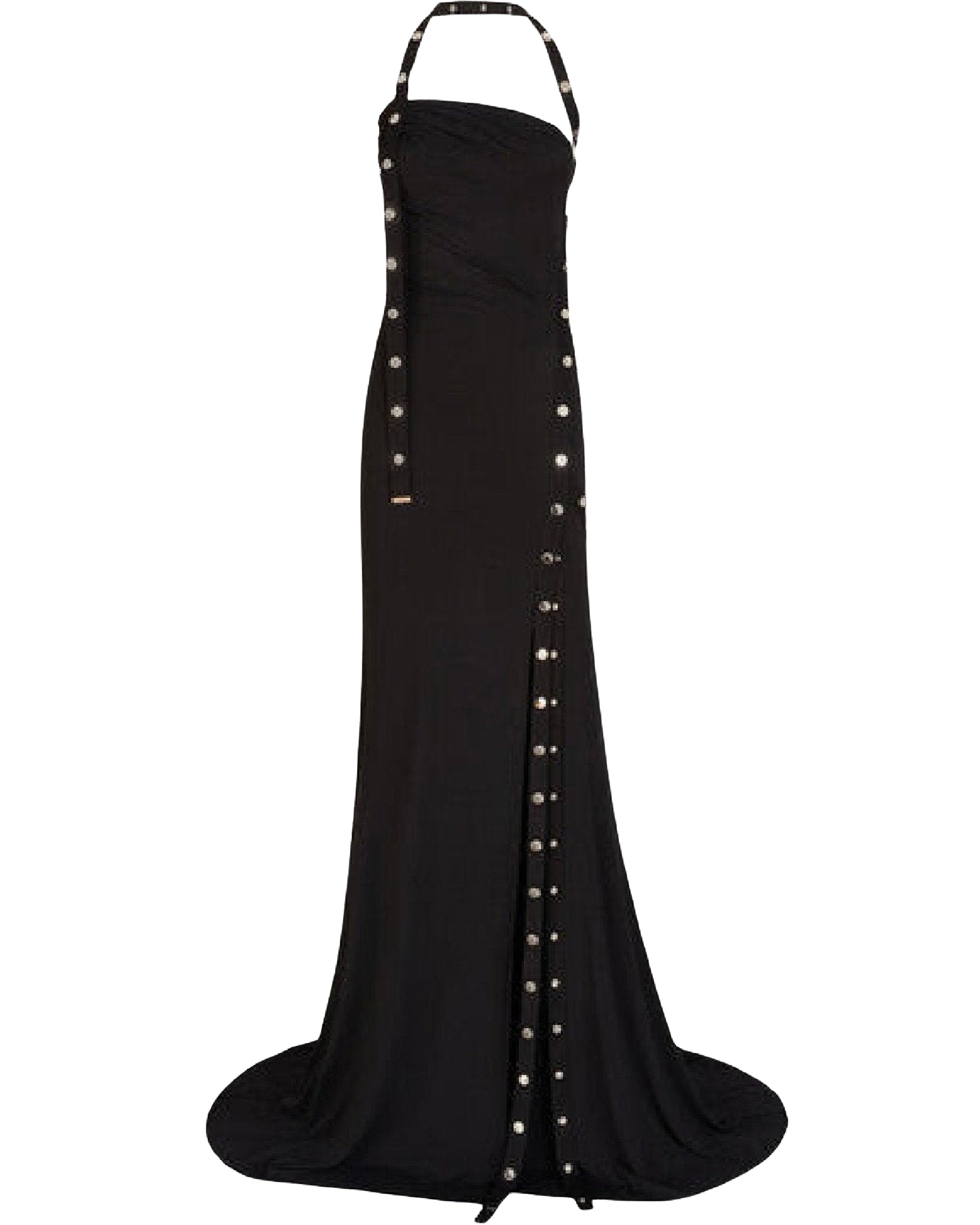 Robe longue en jersey extensible - Black