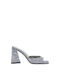 Mules Mini Devon 85 à paillettes - Anthracite