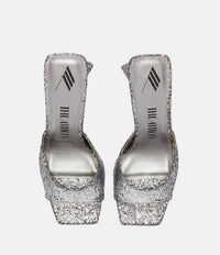 Mules Mini Devon 85 à paillettes - Anthracite