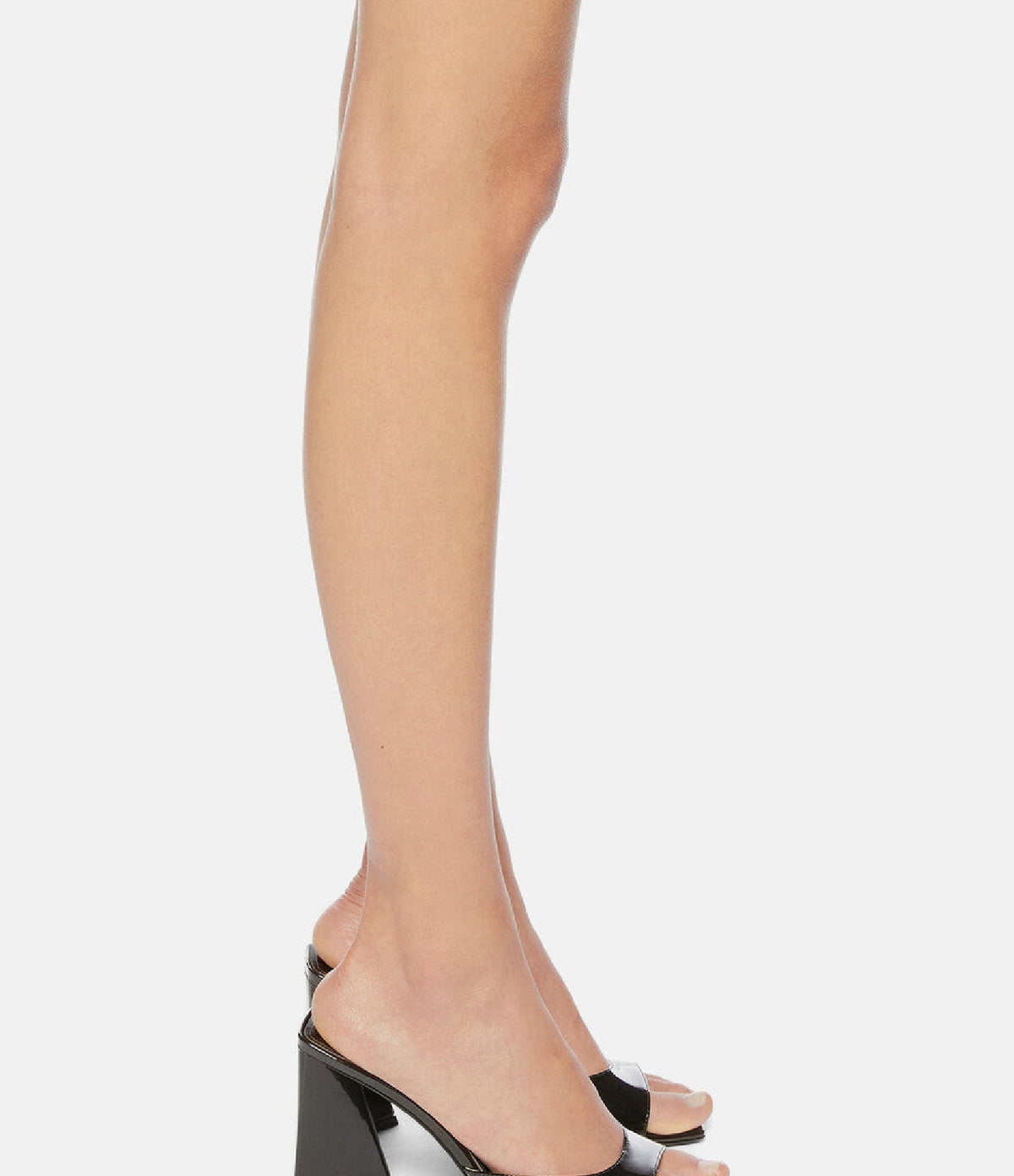 Mules Mini Devon 85 en cuir verni - Black