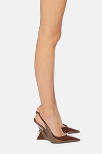 Cheope slingback 105mm - Chocolate