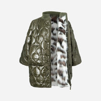 Monika reversible cape - Olive