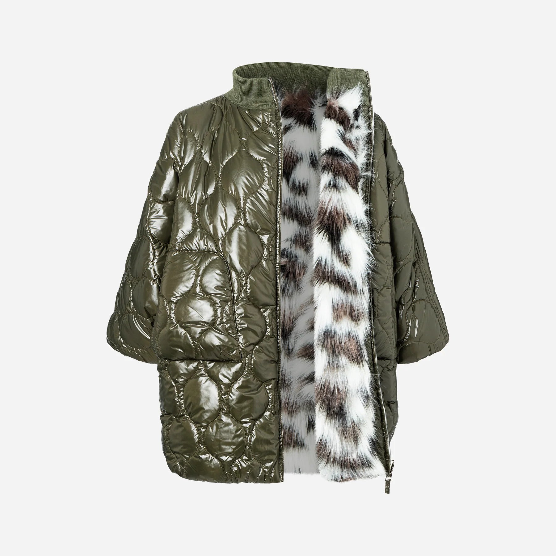 Monika reversible cape - Olive