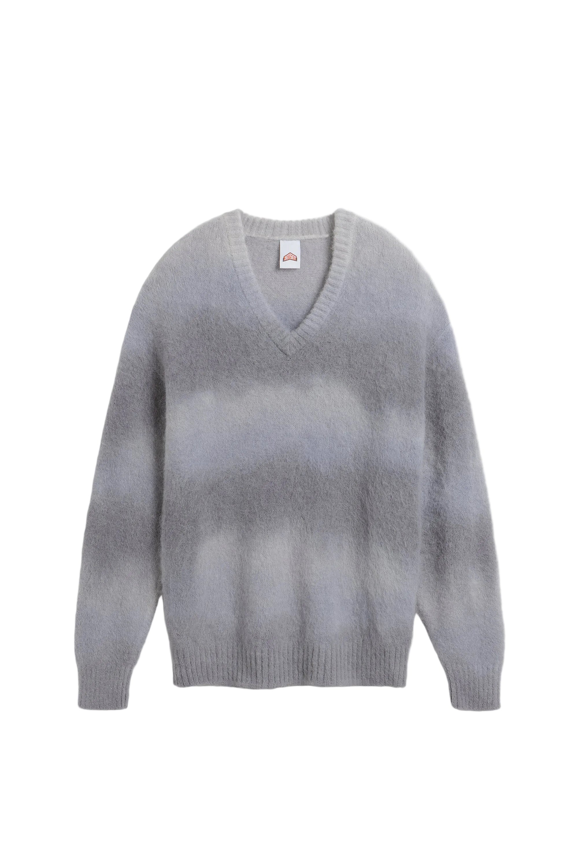 Pull col V Cindy en laine - Gris