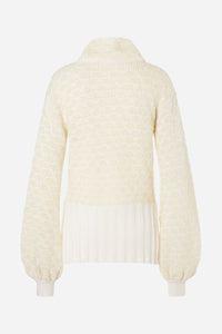 Pull col roulé Katy en laine - Blanc