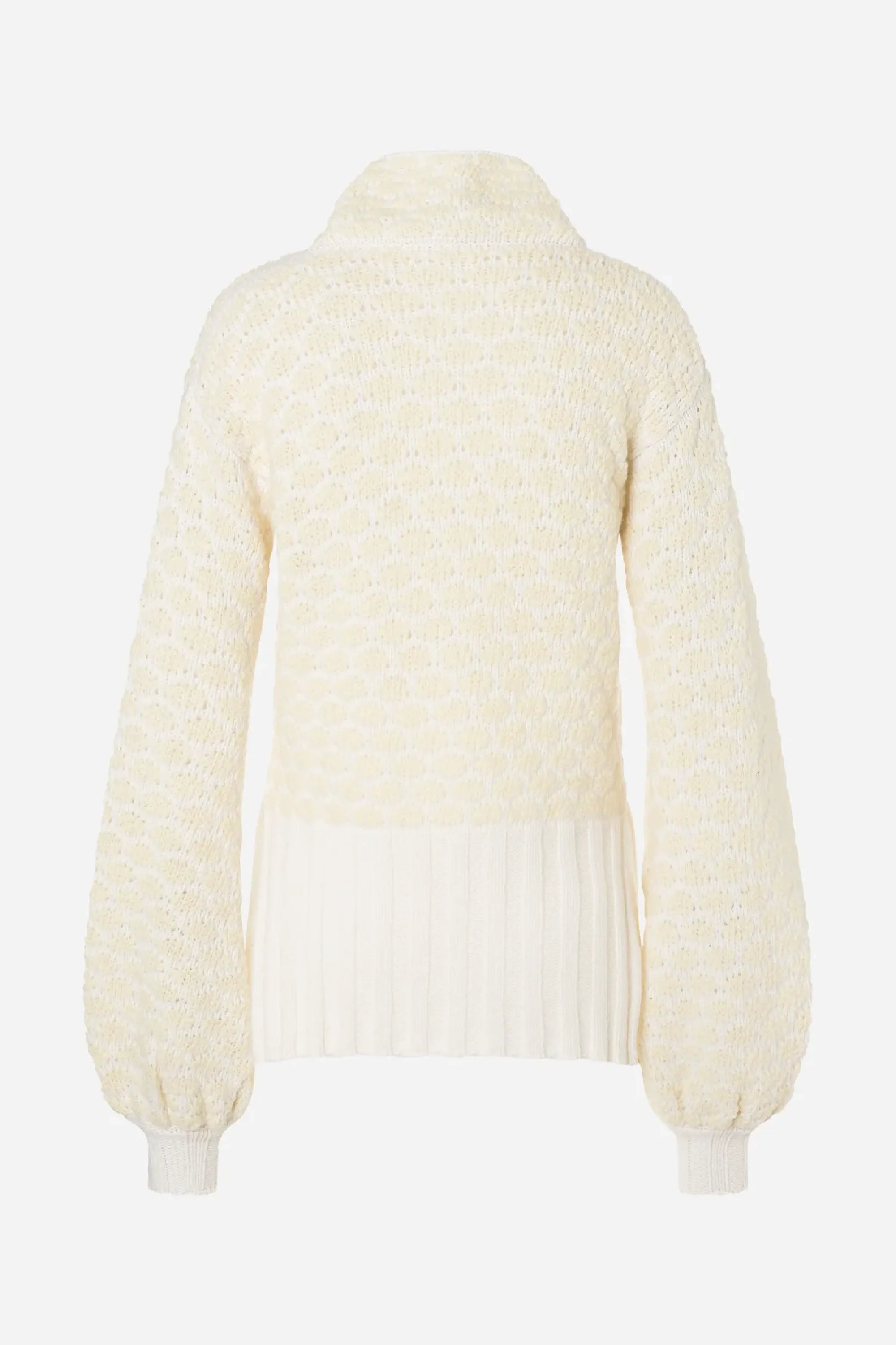 Pull col roulé Katy en laine - Blanc