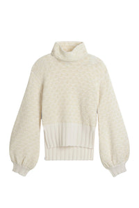Pull col roulé Katy en laine - Blanc