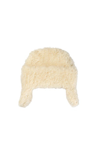 Bonnet Bunny en laine - Blanc
