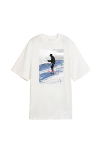 T-shirt oversize Peace - Blanc