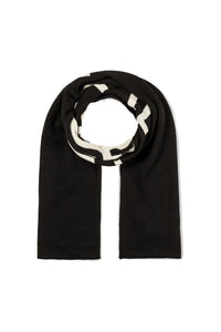 Echarpe Logo Jet Set en laine - Noir