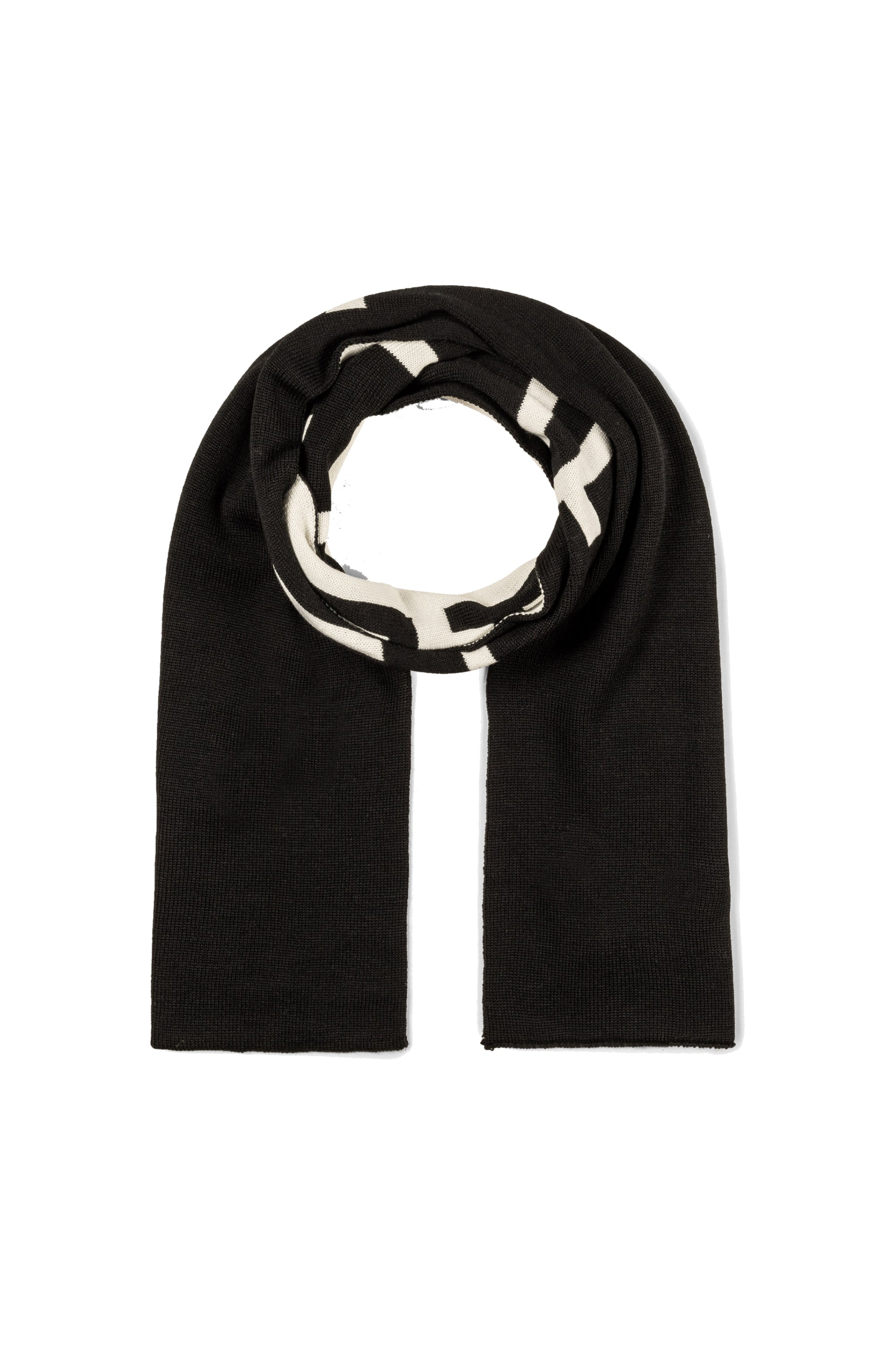 Echarpe Logo Jet Set en laine - Noir
