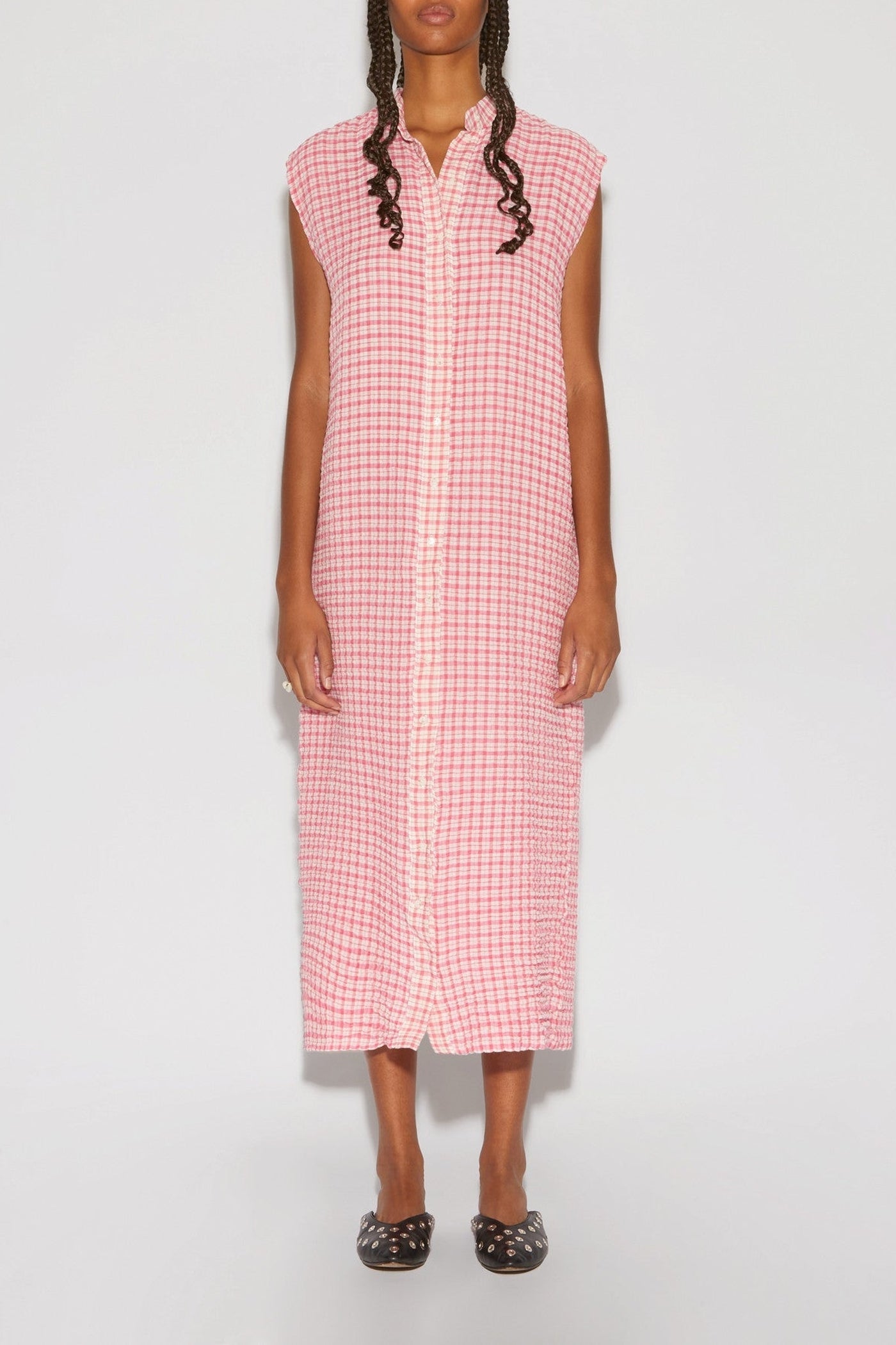 Lucas seersucker maxi dress - Beige