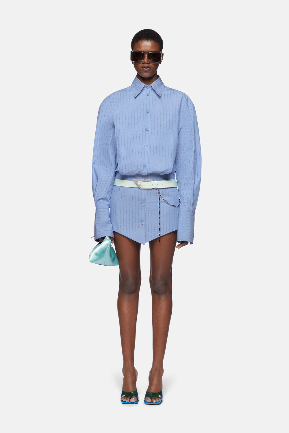 Silvye mini dress - Blue navy/sky