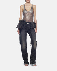 Pantalon long en denim - Dark Grey & Sand