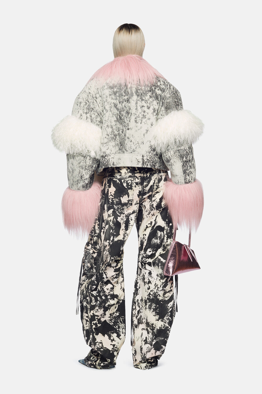 Fern long pants - Black/white/soft pink