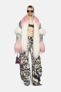 Fern long pants - Black/white/soft pink