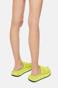 Sandales plates Mia 40 en daim - Lime