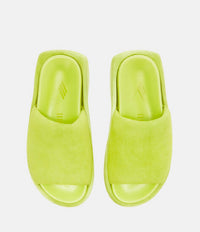 Sandales plates Mia 40 en daim - Lime