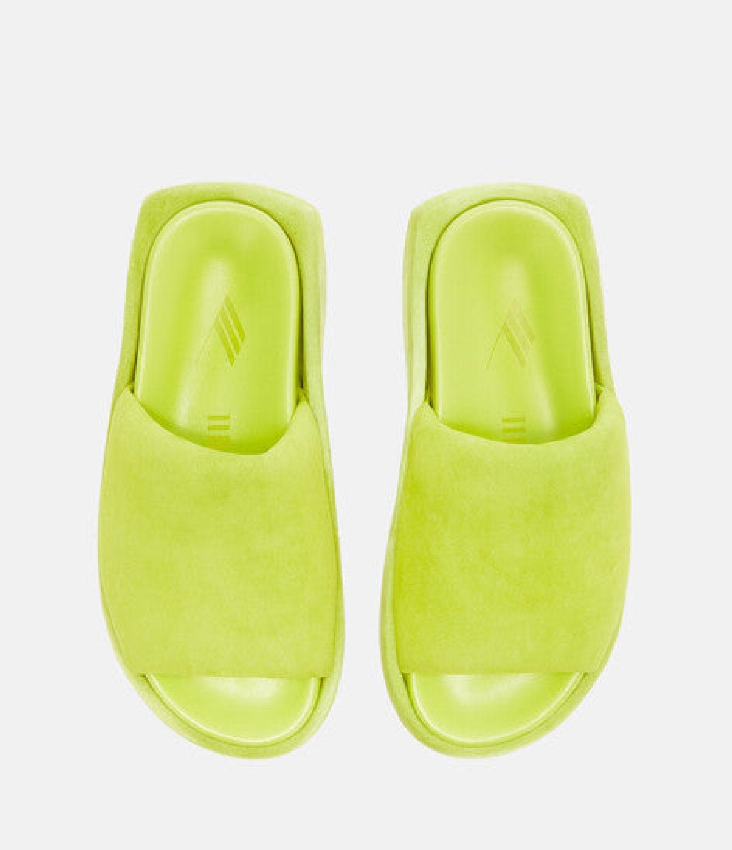 Sandales plates Mia 40 en daim - Lime
