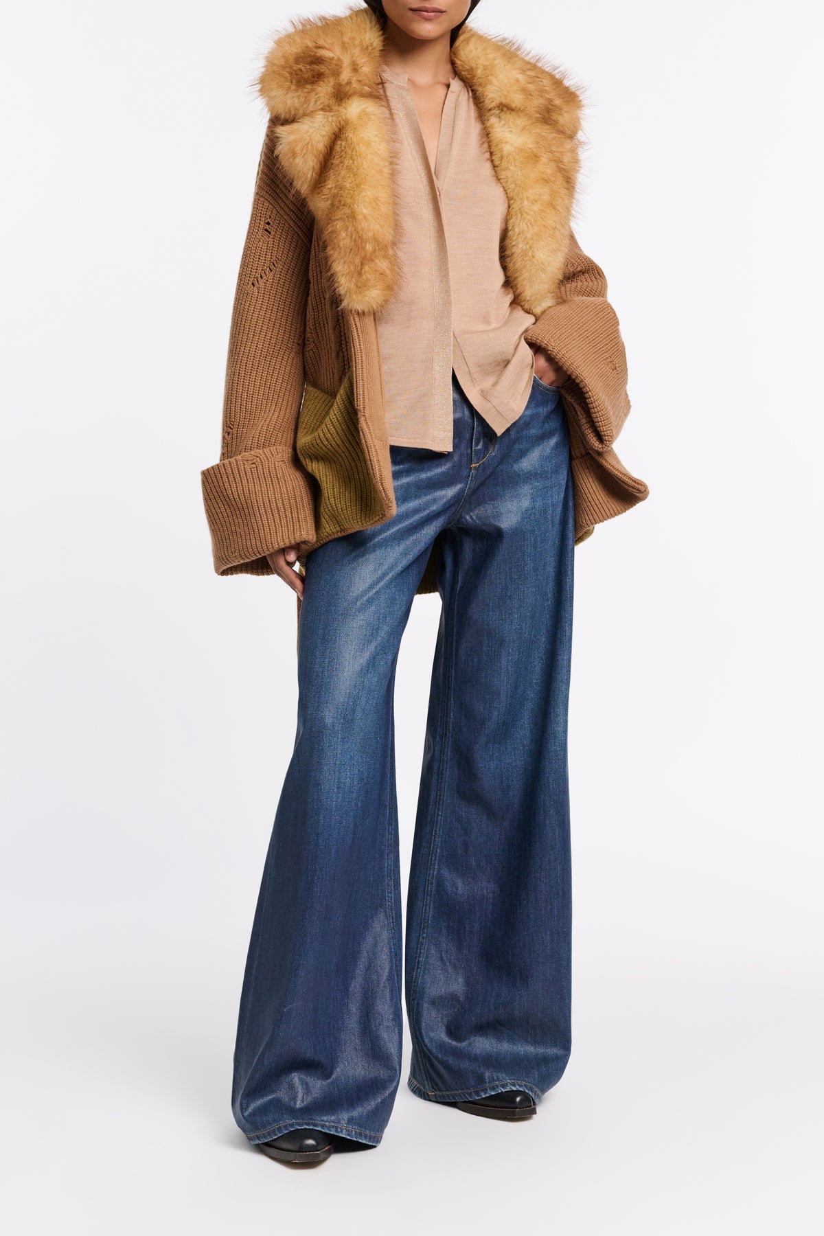 Top Shimmering Merino - Camel