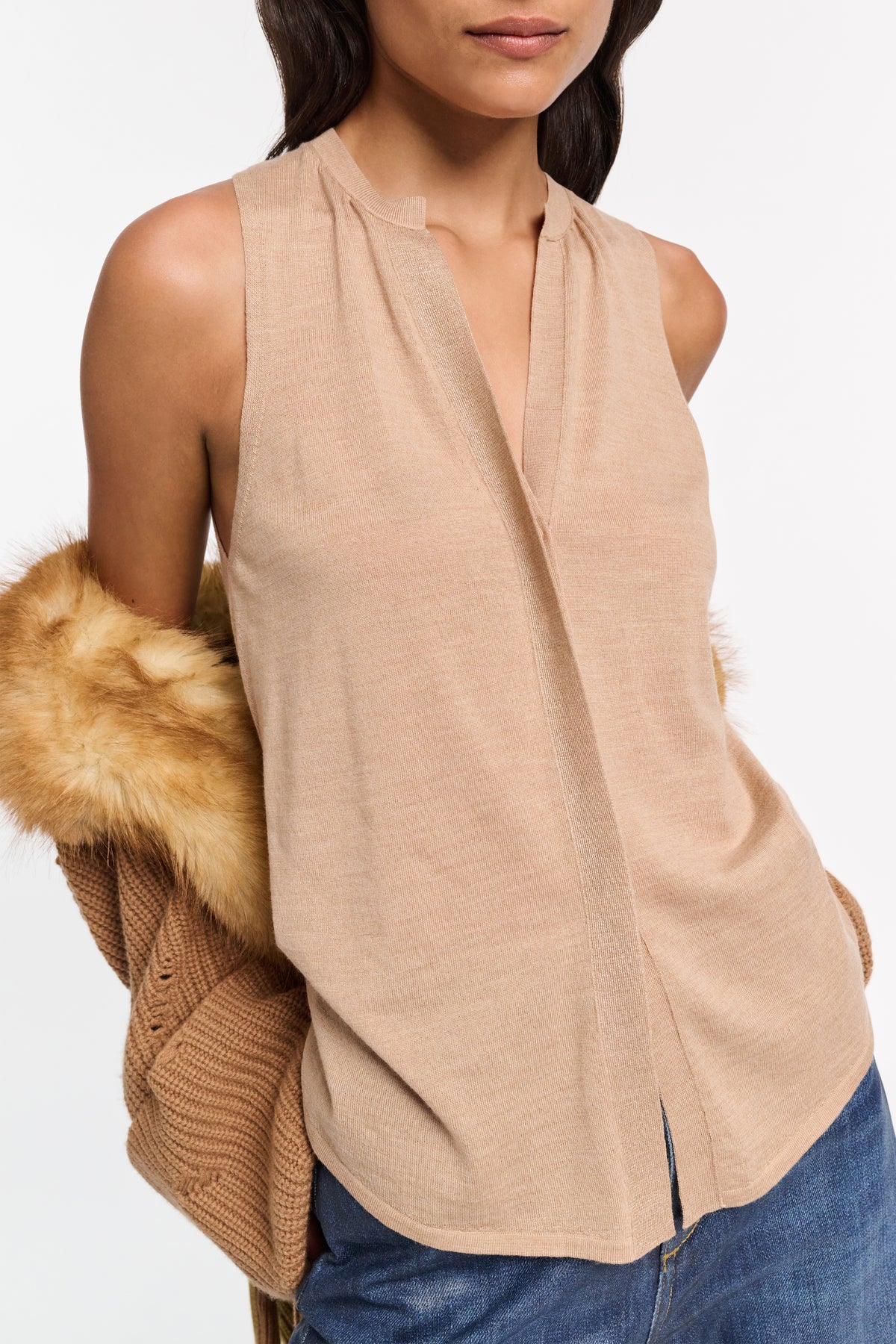 Top Shimmering Merino - Camel