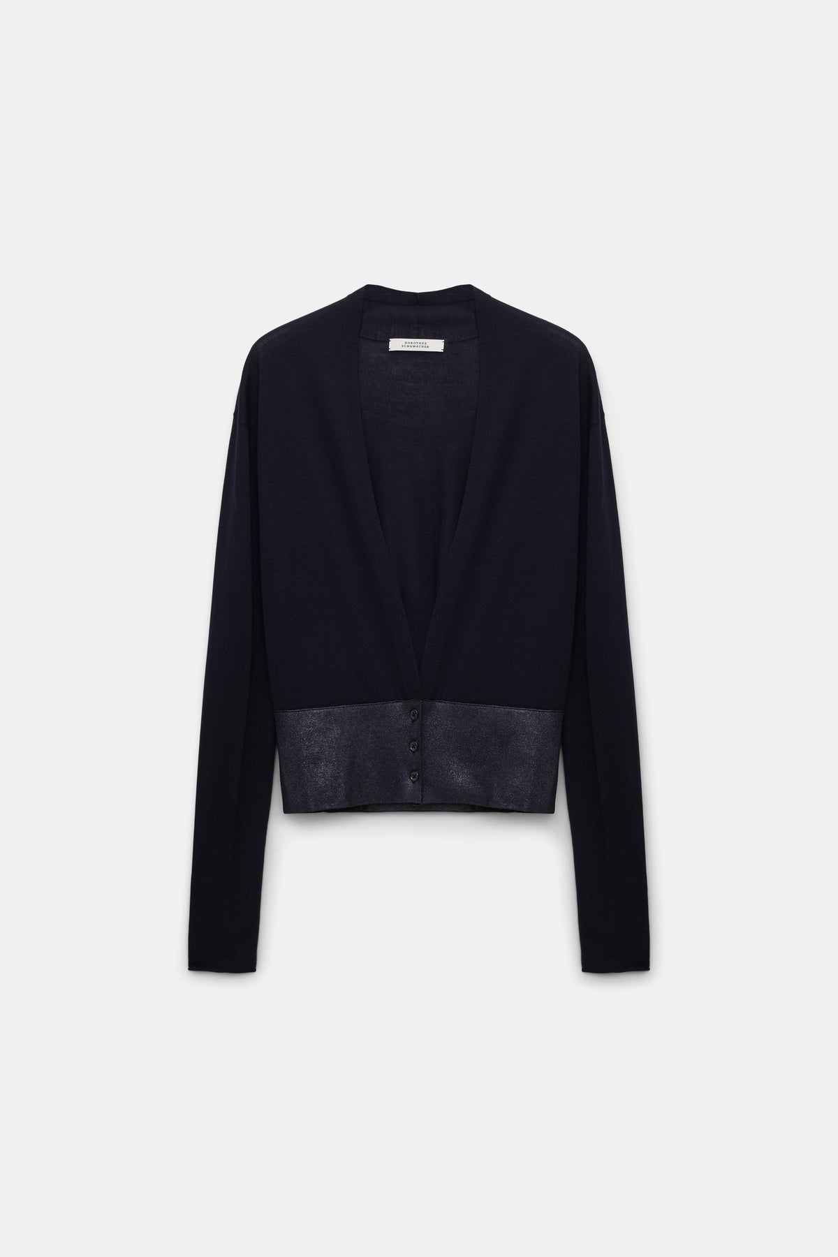 Cardigan Shimmering Merino - Dark Navy