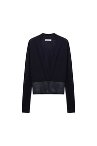 Cardigan Shimmering Merino - Dark Navy