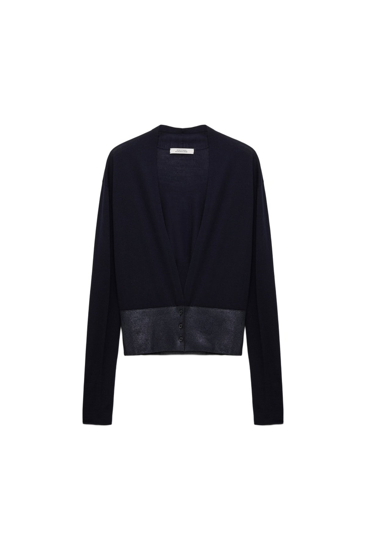 Cardigan Shimmering Merino - Dark Navy