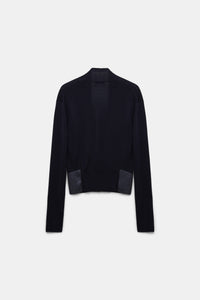 Cardigan Shimmering Merino - Dark Navy