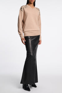Pull Embellished Statements - Camel