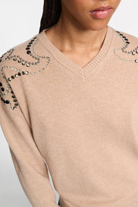 Pull Embellished Statements - Camel