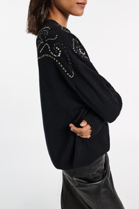 Pull Embellished Statements - Black