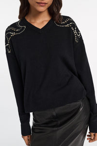 Pull Embellished Statements - Black