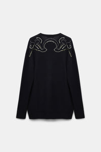 Pull Embellished Statements - Black