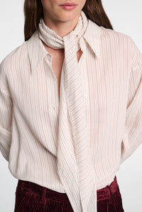 Blouse Delicate Stripes - White & Red Stripe