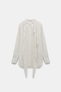 Blouse Delicate Stripes - White & Red Stripe