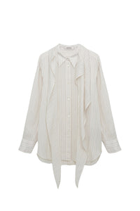 Blouse Delicate Stripes - White & Red Stripe
