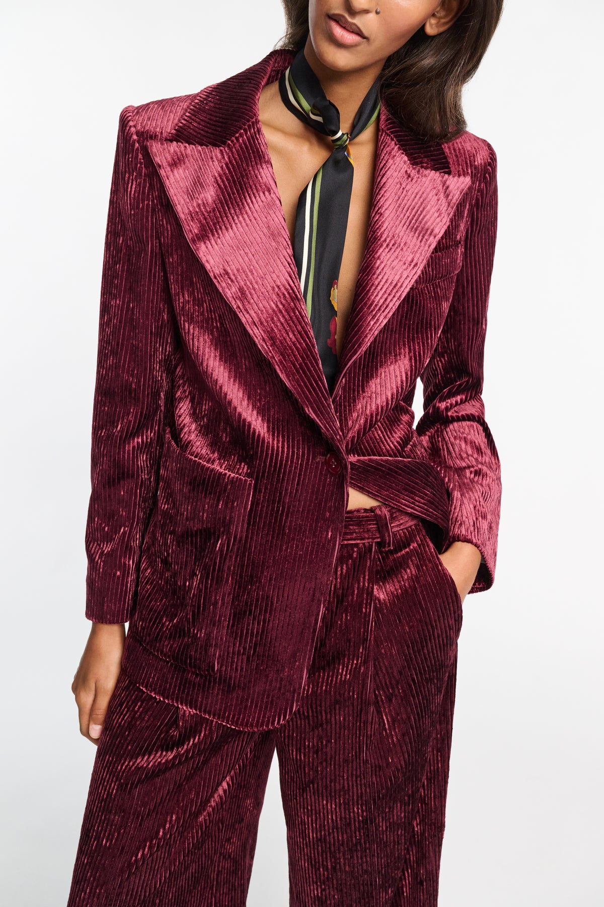 Veste Modern Structure - Dark Burgundy