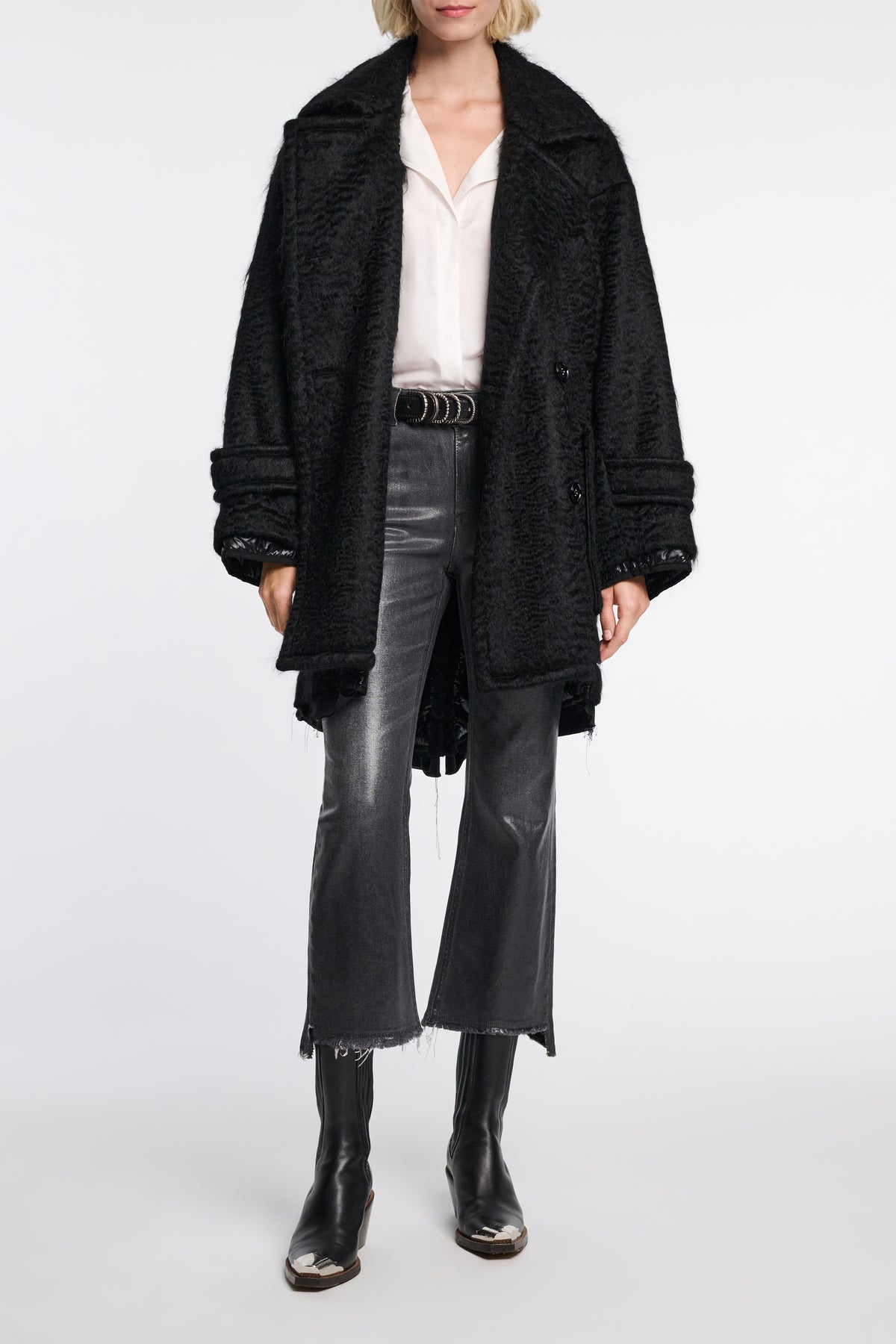 Blouse Trench It Up II - Camelia & White